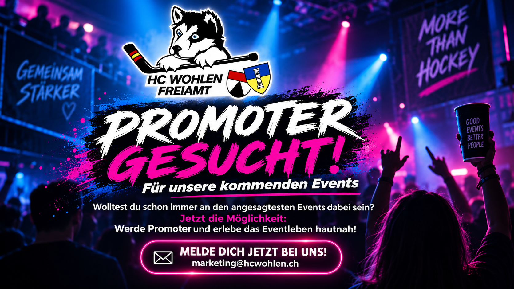 Promoter gesucht – der HC Wohlen Freiamt sucht Verstärkung für seine Events