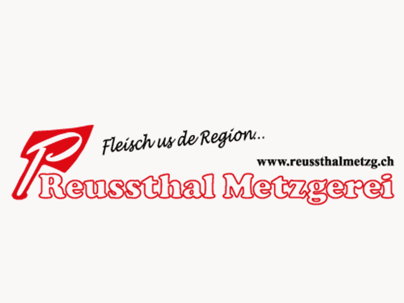 Logo Reussthal Metzgerei, Partner der Eisdisco im Schüwo Park Wohlen